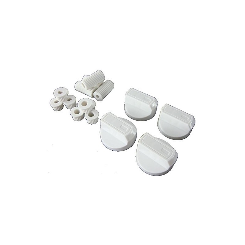 Ufixt Universal White Control Knobs for Ovens, Cookers and Hobs