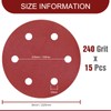 Awutzut 9 Inch 6 Hole Sanding Discs 240 Grit Hook
