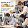 Inflatable Travel Pillow for Airplanes – Forward Leaning Head &