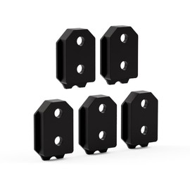 Male Hardware Compatible with Tajima Sef Series, Komeron Aluminum Fixed Mounting Hardware (Black, 5 Pieces)