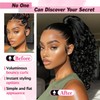 Curly Drawstring Ponytail for Black Women,20 Inch Yaki Synthetic Ponytail