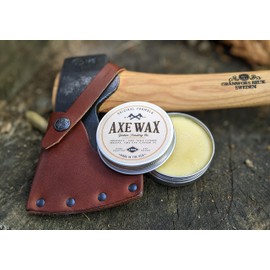 Axe Handle Wax - Axe Wax Handle and Head Protection - Tried and True Beeswax and Flaxseed Oil Formula - 2oz tin