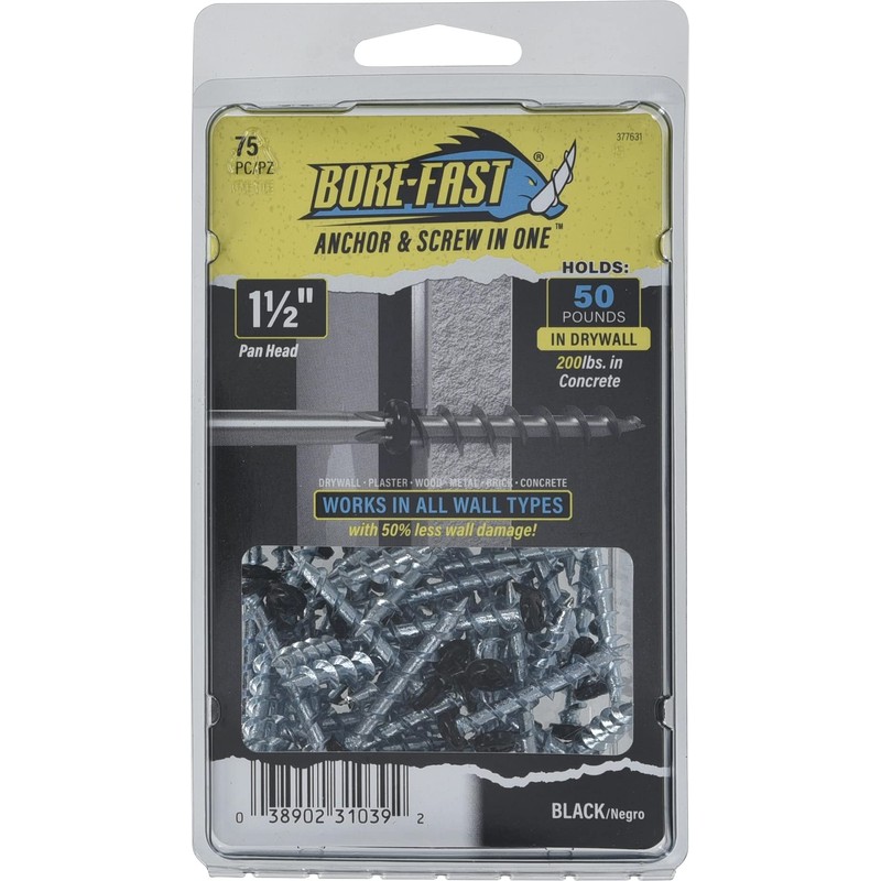 Hillman Borefast Drywall Anchors, Holds 50 Pounds in Drywall and