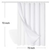 Craidlela 3-in-1 White Waffle Shower Curtain Set, Waterproof Fabric Modern