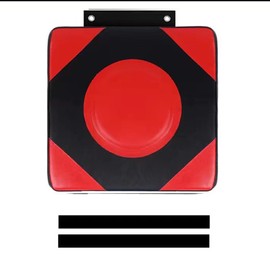 Boxing Wall Punch Pad, Portable Punching Cushion, Quiet Punch Doorway Punching Bag, PU Target Wall Fighting Pad, Suitable for Key Target Training Sports Training Boxing (Red, 40 * 40 * 10 CM)