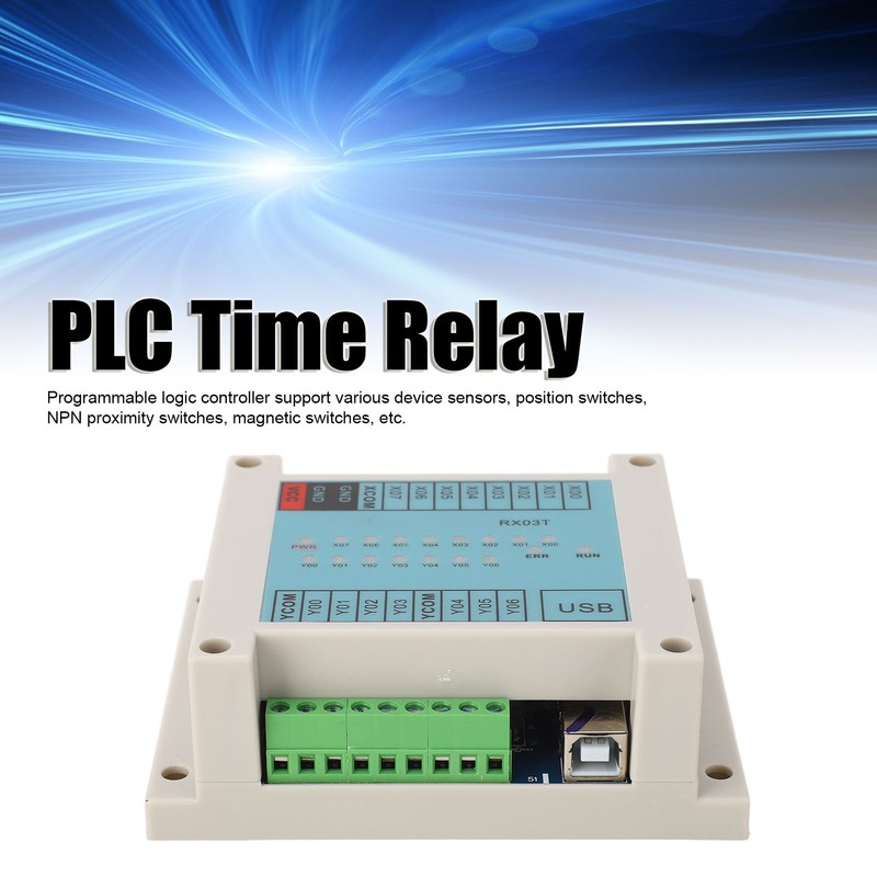 Programmable Logic Controller Industrial PLC Sequential Control Time Relay 12V‑24V