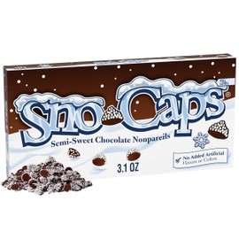 Sno-Caps, Semi-Sweet Chocolate Nonpareils, Movie Theater Candy Box, 3.1 oz each, Bulk 15 Pack