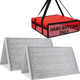 Bodaon 2PK Hard Bottom for 20"×20" Insulated Pizza Dlivery Bag, Rideshare Delivery Bag, Catering Picnic Styrofoam Cooler Warmer Food Bags Carrier Accessories, Pizza-delivery-bag Collapsible Board