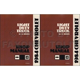 1984 Chevy Truck Repair Shop Manual Original Pickup Blazer Suburban Van FC