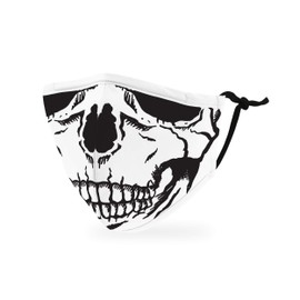 WEDDINGSTAR 3-Ply Kid's Washable Cloth Face Mask Reusable and Adjustable with Filter Pocket - Skull