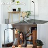 LALISU Dimmable Floor Lamp with Flexible Gooseneck and Rotatable Shade,