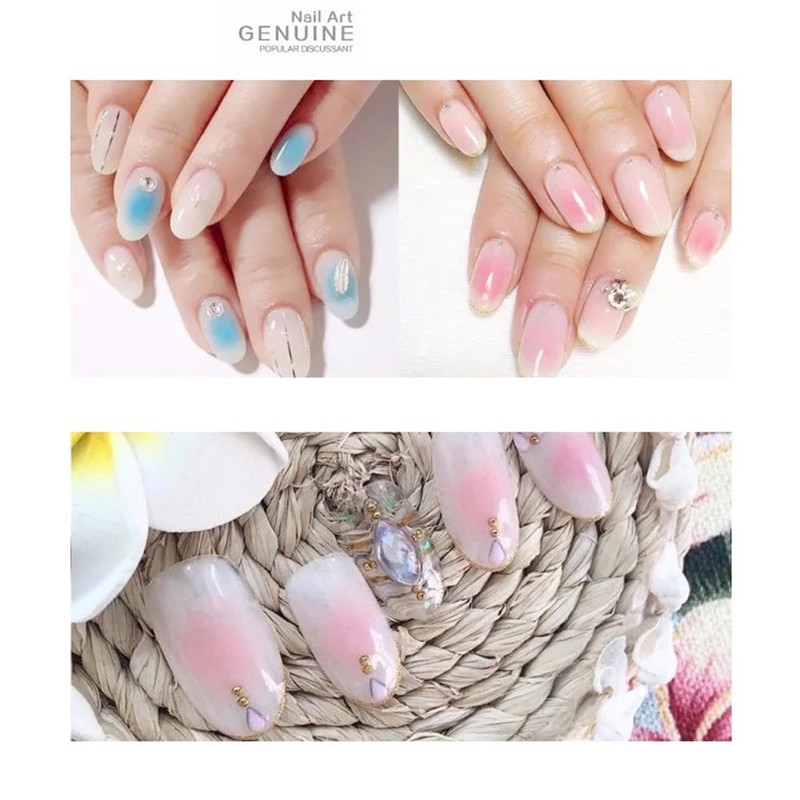 WOKOTO 3Pcs Nail Gradient Sponges Brush Pens Kit With Double