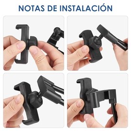 YOMYM Soporte para Teléfono Celular Colgante en el Cuello, Soporte para Teléfono Celular Perezoso, Soporte Flexible para Tablet, Soporte Giratorio 360, Negro