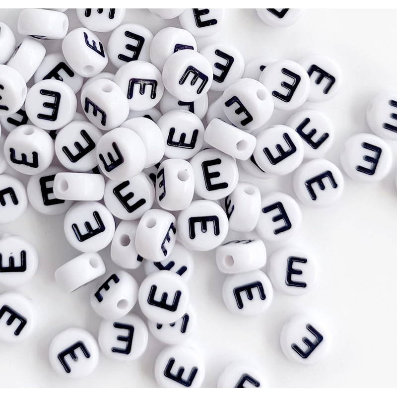 Bxwoum 100PCS Letter Beads 4X7mm Acrylic Alphabet Beads for Jewelry