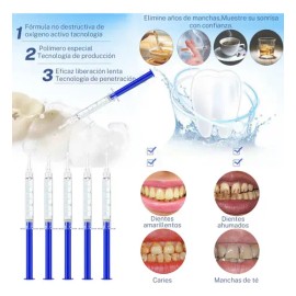 Kit De Blanquear Dientes Lampara Led Gel Dental 7 En 1