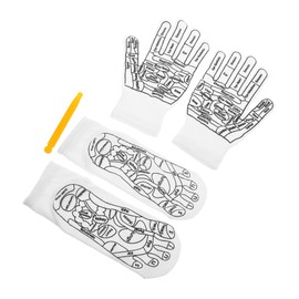 minkissy Reflexology Massage Socks Gloves Set Acupoint Therapy Tools Pressure Point for Foot Care Kit