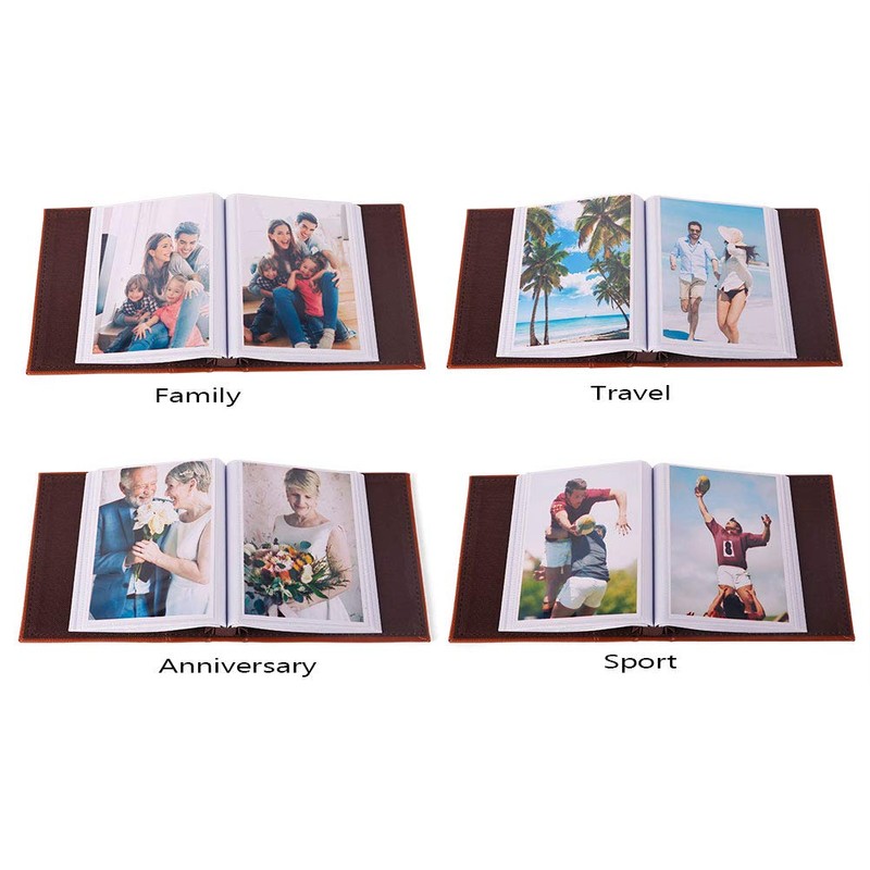 FaCraft 5x7 Photo Album Holds 80 Pieces Photos with Leather