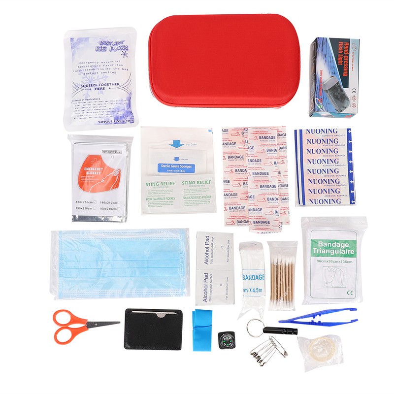 Portable Emergency Aid Kit Home Outdoor Car Emergency Survival Treatment