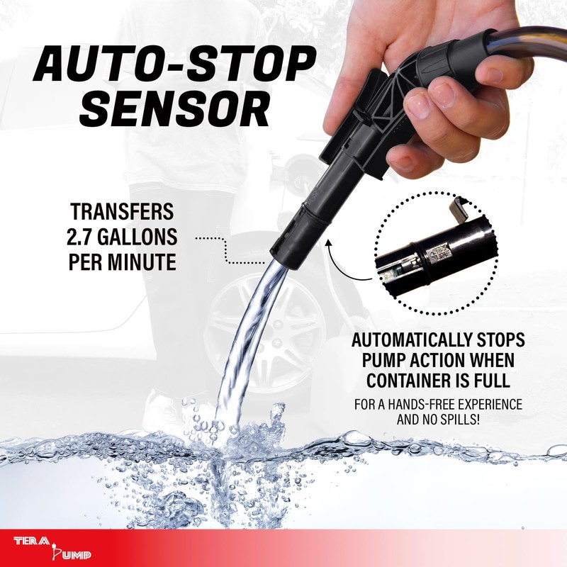TERA PUMP 5th Gen. Overflow Protection Fuel Transfer Pump, Gas