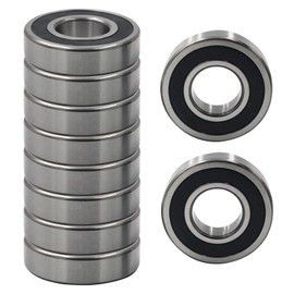 AcbbMNS 10 Pack 6203-2RS Ball Bearing 17x40x12mm Rubber Sealed Ball Bearing Deep Groove for Skateboards Inline Skate Scooter Roller (6203-2RS 17x40x12mm)
