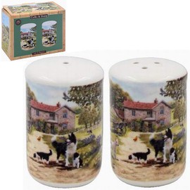 The Leonardo Collection Collie & Sheep Salt & Pepper Pots Set, Multicolour, 5x5x7cm, LP94185