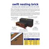 Quick Brick Nesting Box, Red Breeding Bird House for Brick