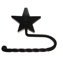 Hand Crafted & American Made! Wrought Iron Toilet Tissue Paper Bar Holder Star Large
