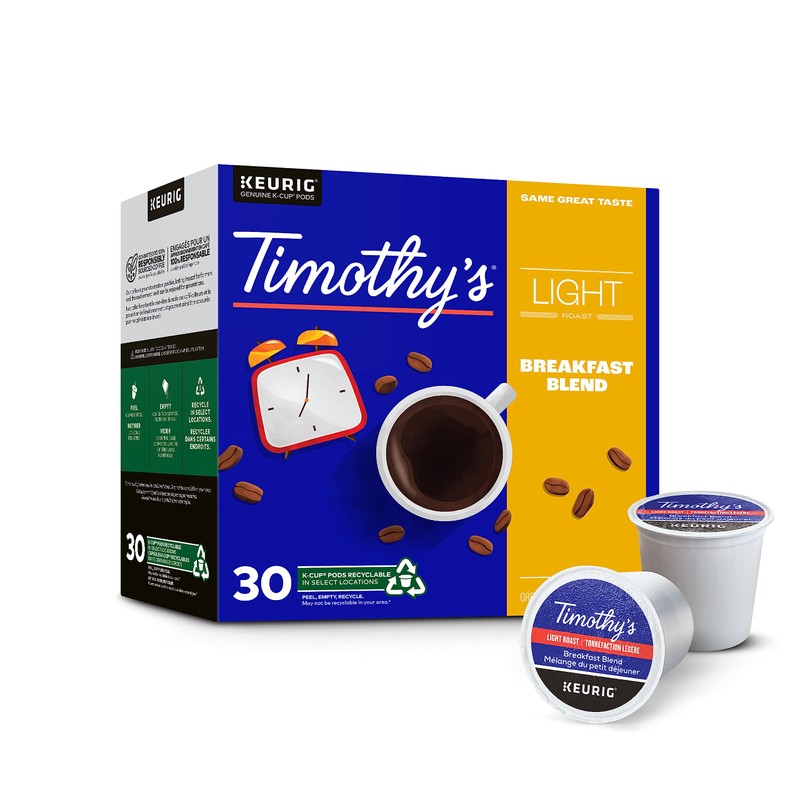 Timothy`s Breakfast Blend Single Serve Keurig K-Cup Pods for Keurig