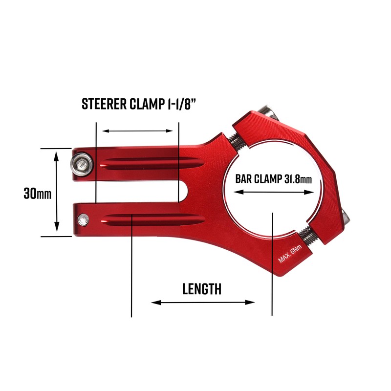 Funnduro Stem, Clamp Diameter: 1.2 inches (31.8 mm), Suitable for