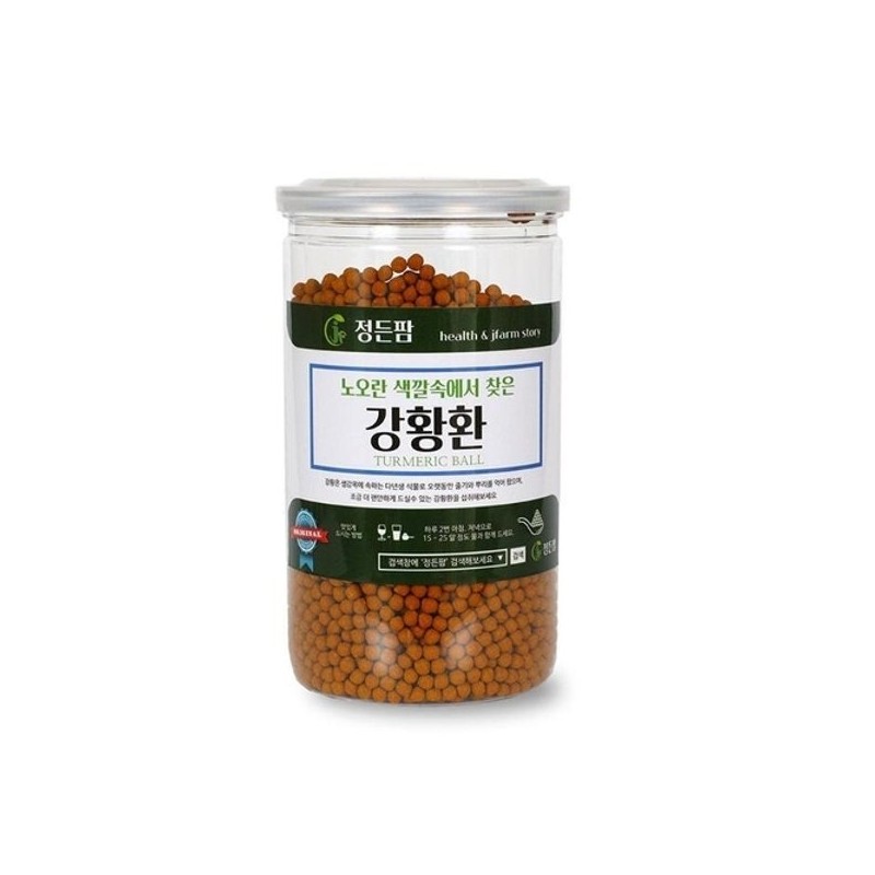 강황환 400g 정든팜 밀폐통제품 강황 Turmeric Powder 400g Jeongdeun Farm