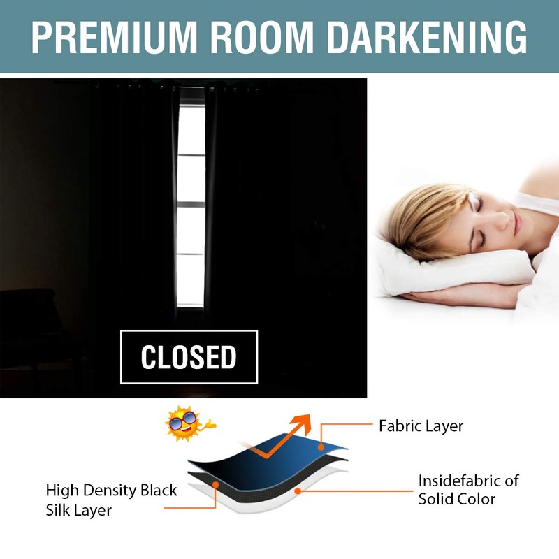 H.VERSAILTEX Room Darkening Curtain Thermal Insulated Curtain for Bedroom Window