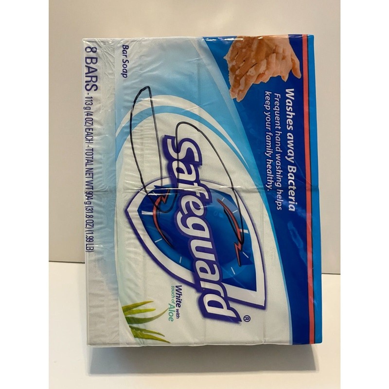 Safeguard Bar Soap 8 Bar Package White with Touch of
