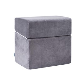 SCFOAMZAI 2 Adjustable Foot Rest Under Desk - Ergonomic High-Density Foam Footrest with Washable Cover, 3 Adjustable Heights Foot Stools for Office, Home, Travel (Gray)