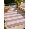 Unique Loom Outdoor Striped Collection Area Rug - Distressed Stripe
