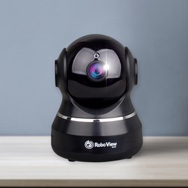 Global Eye Net RoboView 2 Home CCTV Home Cam Pet Cam 2MP Indoor IP Camera Black RoboView 2 + Genuine 64GB MLC SD Card