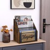 YINMIT Magazine Holder, Stepped 3 Tier Magazine Rack Floor, Magazine