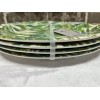 Tommy Bahama Green Blue Tropical Palm Leaves MELAMINE Dinner Plates