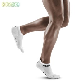 CEP The Run Socks 4.0, No Show, 3-PACK, White, Men, V (XL)