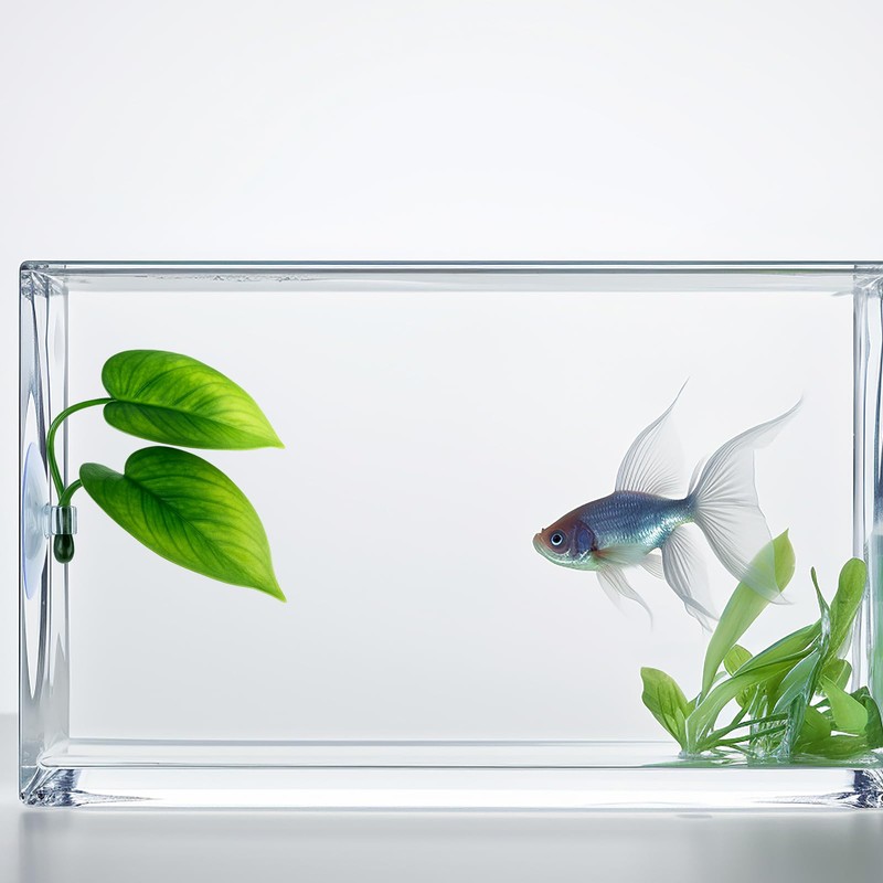 Exircy Betta Fish Toys 2 PCS Betta Fish Leaf Pad