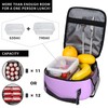 Light Purple Lunch Box for Women Men Reusable Insulated Portable