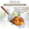 Professional Stainless Steel Grill Spatula with Wood Handle for Skillets,