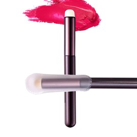 6Pcs Lipstick Brush Lip Eye Shadow Brush Shadow Brush Eyeliner Smudge Brush with Cap Lip Makeup Brushes for Lipstick