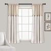 Lush Decor Linen Button Window Curtain Panel, Single, 40" W