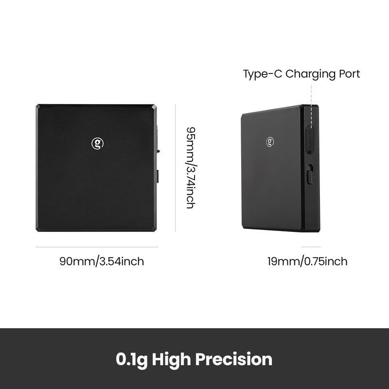 Gemilai Digital Coffee Scales with Timer, 2kg/0.1g High Precision, Accurate
