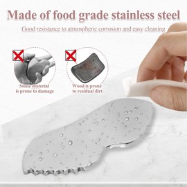 Gua Sha Stainless Steel, Manual Guasha Facial Tool, Metal Gua Sha Face Tool Facial Massager for Full Body Massage Fatigue Relief and Reduce Puffiness (Silver)