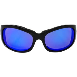 Global Vision Eyewear Marilyn 2 Plus Women's Foam Padded Riding Sunglasses Bling Black Frame