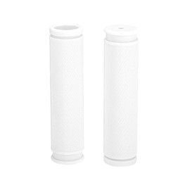 TUCKBOLD Bike Handlebar Grips Covers 125mm Long Lightweight | Bicycle End Grip Protector White 1 Pair