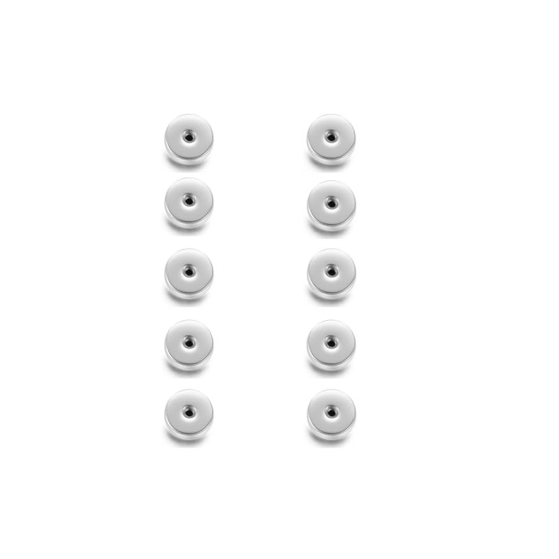Renkovte Flat Screw Backs Replacement for Stud Earrings,10Pcs Stainess Steel