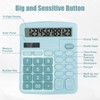 HUTUDD Desktop Calculator, Light Blue Calculator Big Buttons, 12-Digits Large
