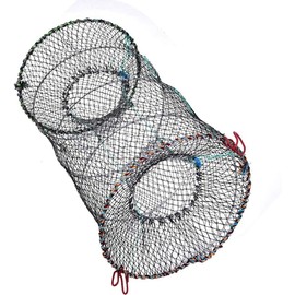 Trampa de Red de Pesca Plegable, Cangrejo de Cangrejo de la Langosta Cangrejo de los Pescados del camarón Peces de Red Plegable Cast Trampa Jaula Accesorios de Pesca(25cm)